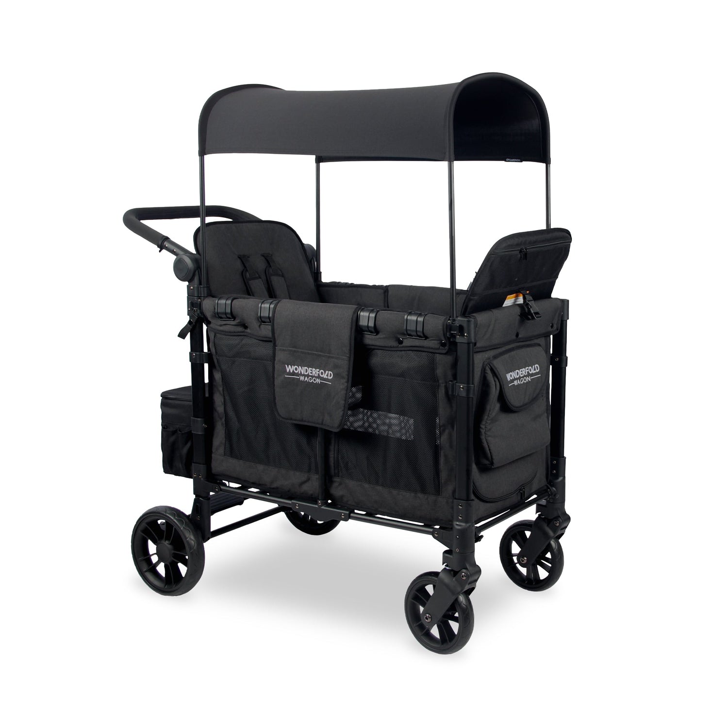 W2 Elite Double Stroller Wagon (2 Seater) - Studio Image - Black