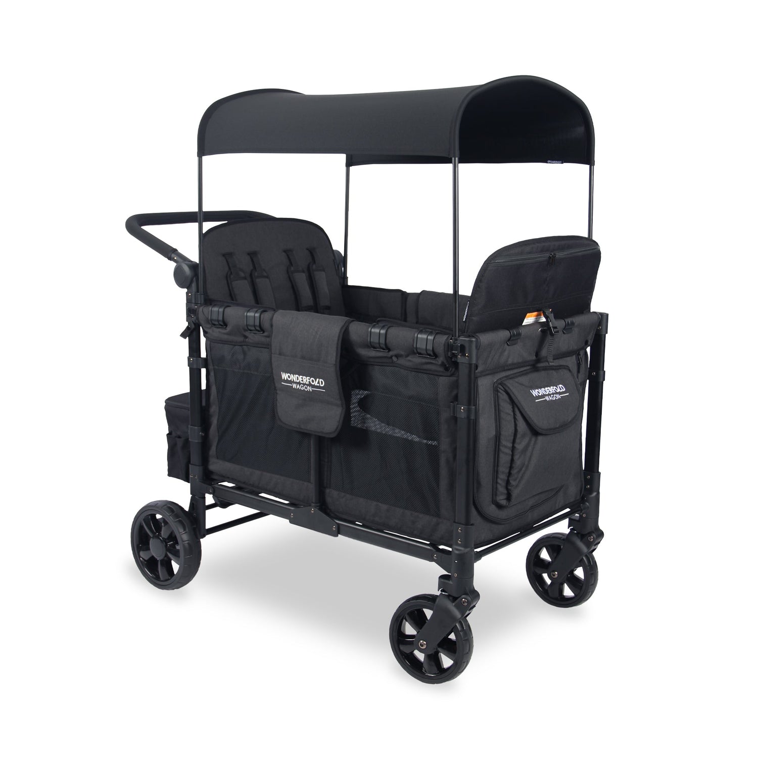 W4 Elite Quad Stroller Wagon (4 Seater) - Studio Image - Black