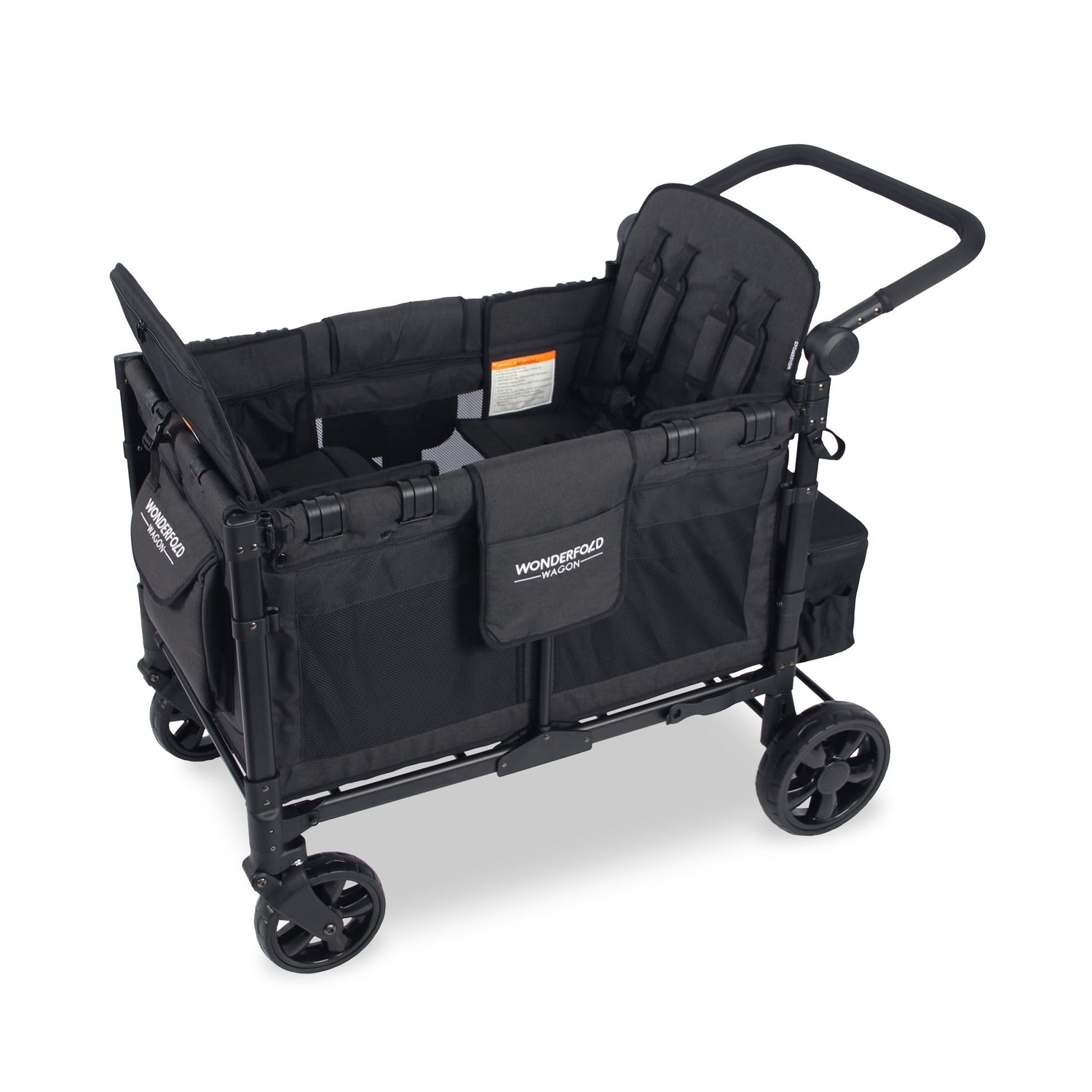 W4 Elite Quad Stroller Wagon (4 Seater) - Studio Image - Black - Side Profile