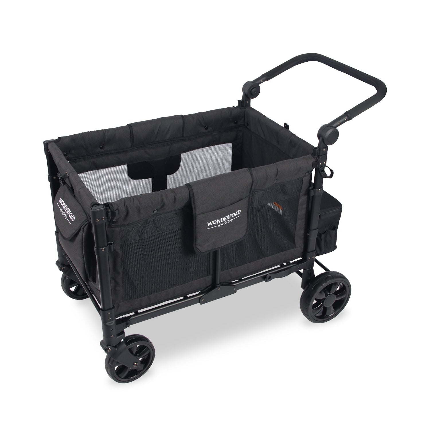 W4 Elite Quad Stroller Wagon (4 Seater) - Studio Image - Black - Side Profile - 2