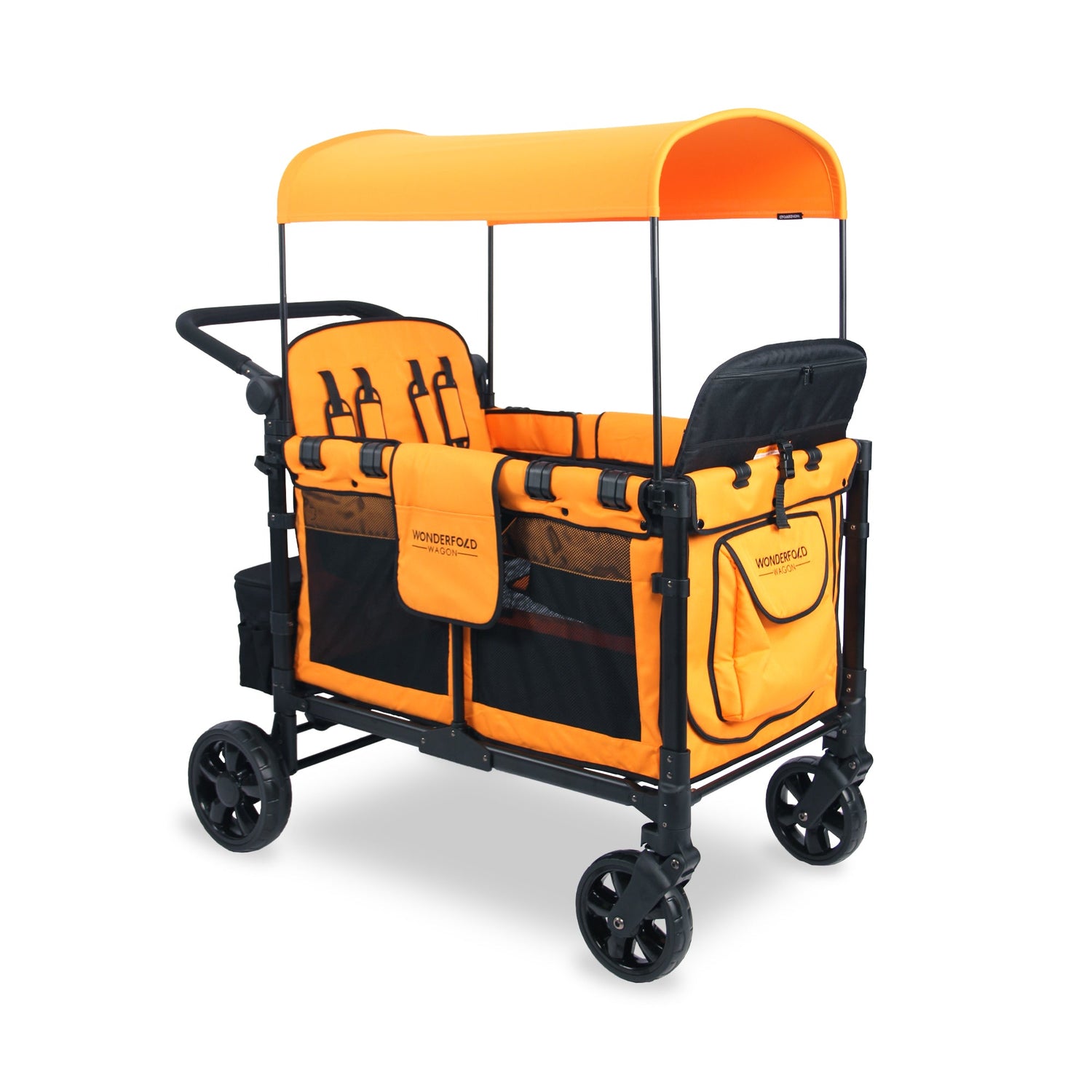 W4 Elite Quad Stroller Wagon (4 Seater) - Studio Image - Orange