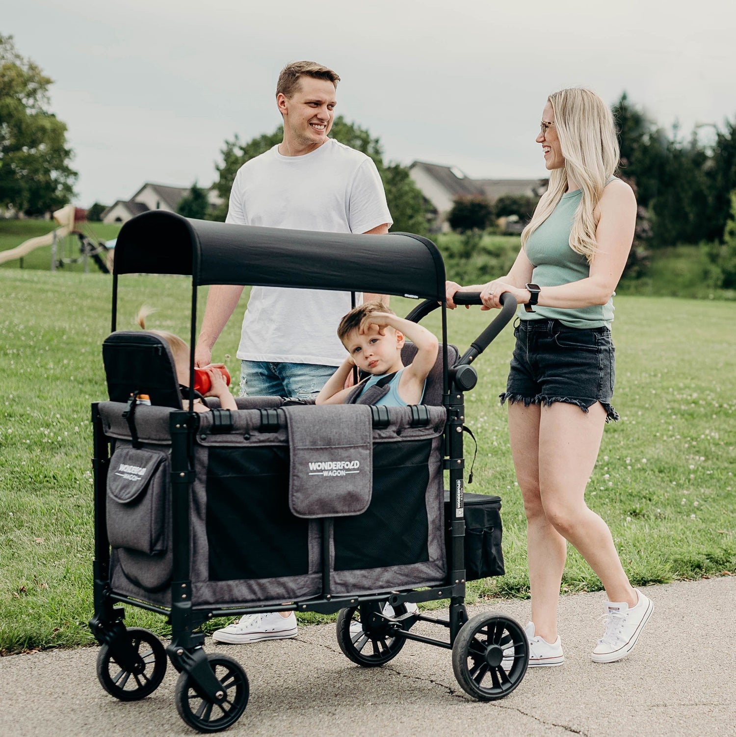 W2 Elite Double Stroller Wagon (2 Seater) - Lifestyle Image