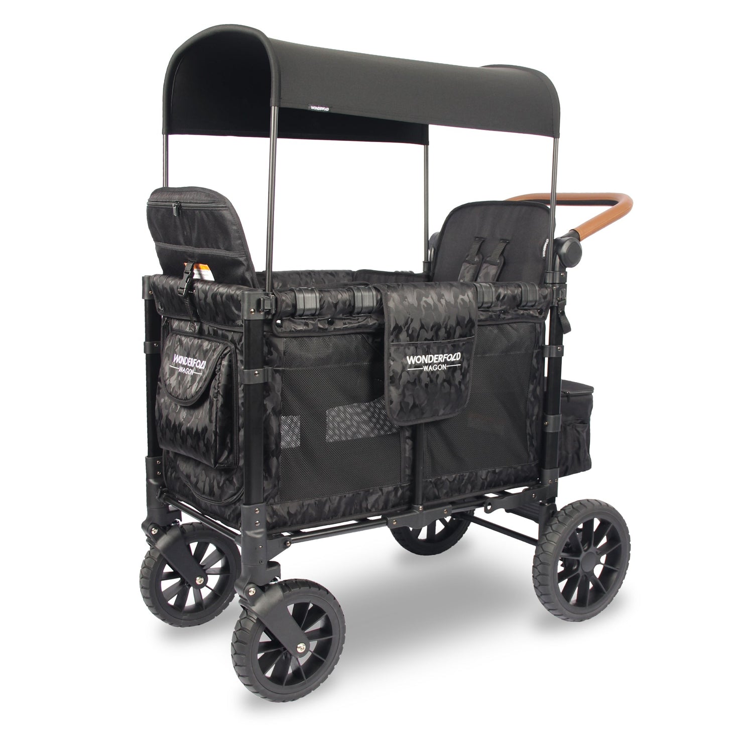 W2 Luxe Double Stroller Wagon (2 Seater) - Studio Image - Camo