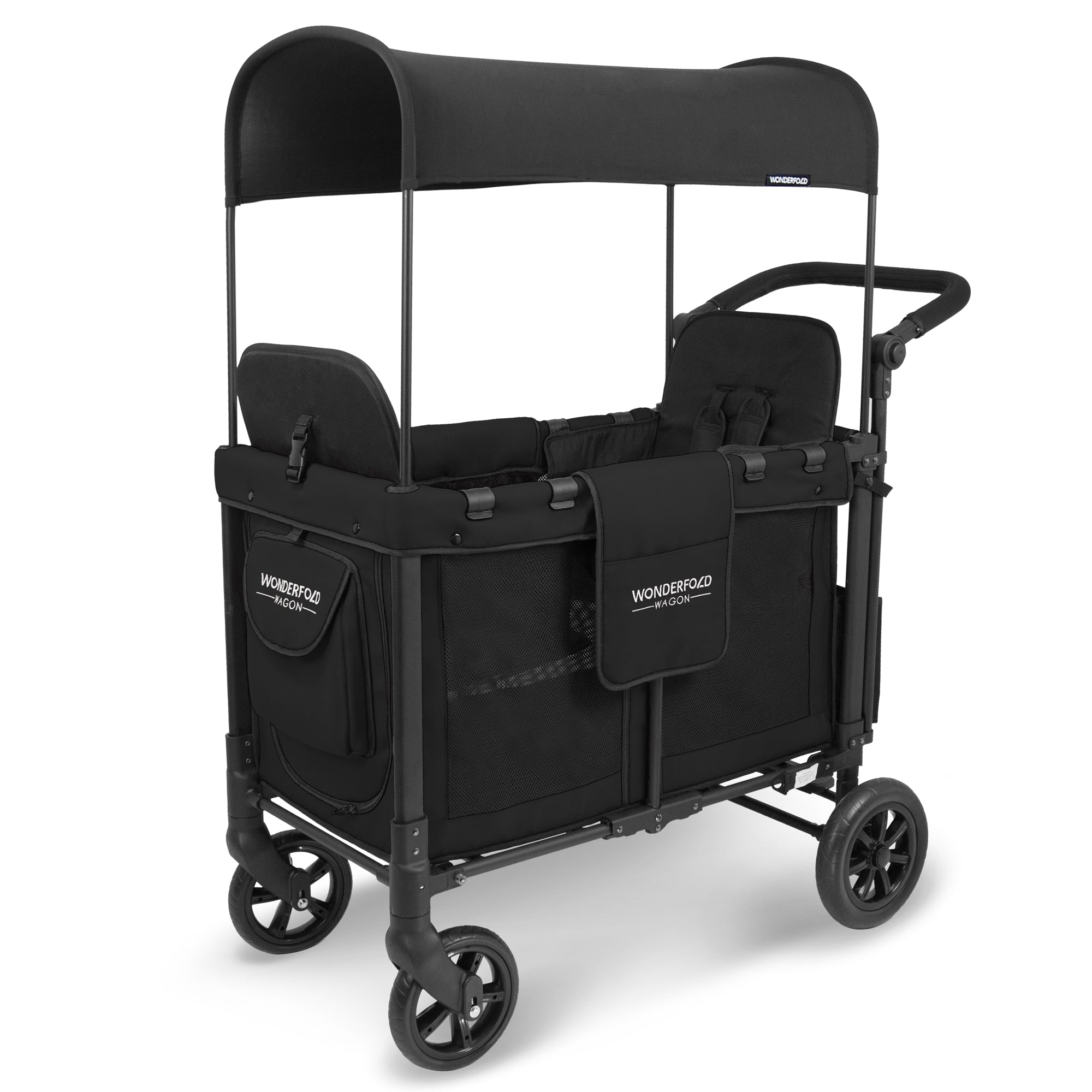 W2 Original Double Stroller Wagon (2 Seater) - Lifestyle Image - Black