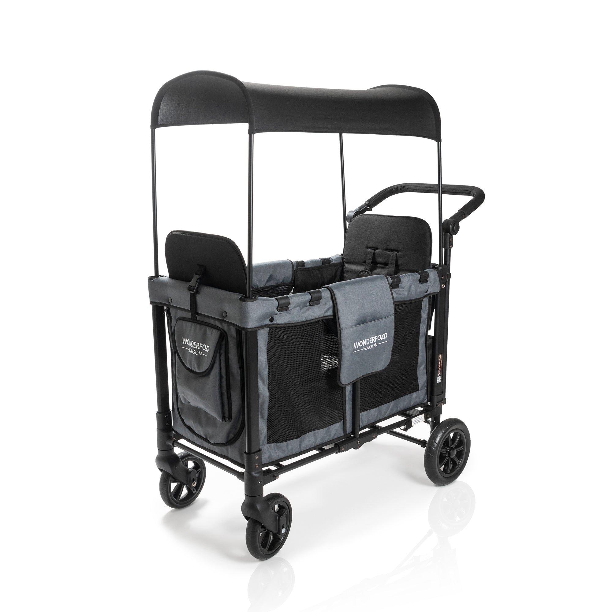 W2 Original Double Stroller Wagon (2 Seater) - Studio Image - Grey