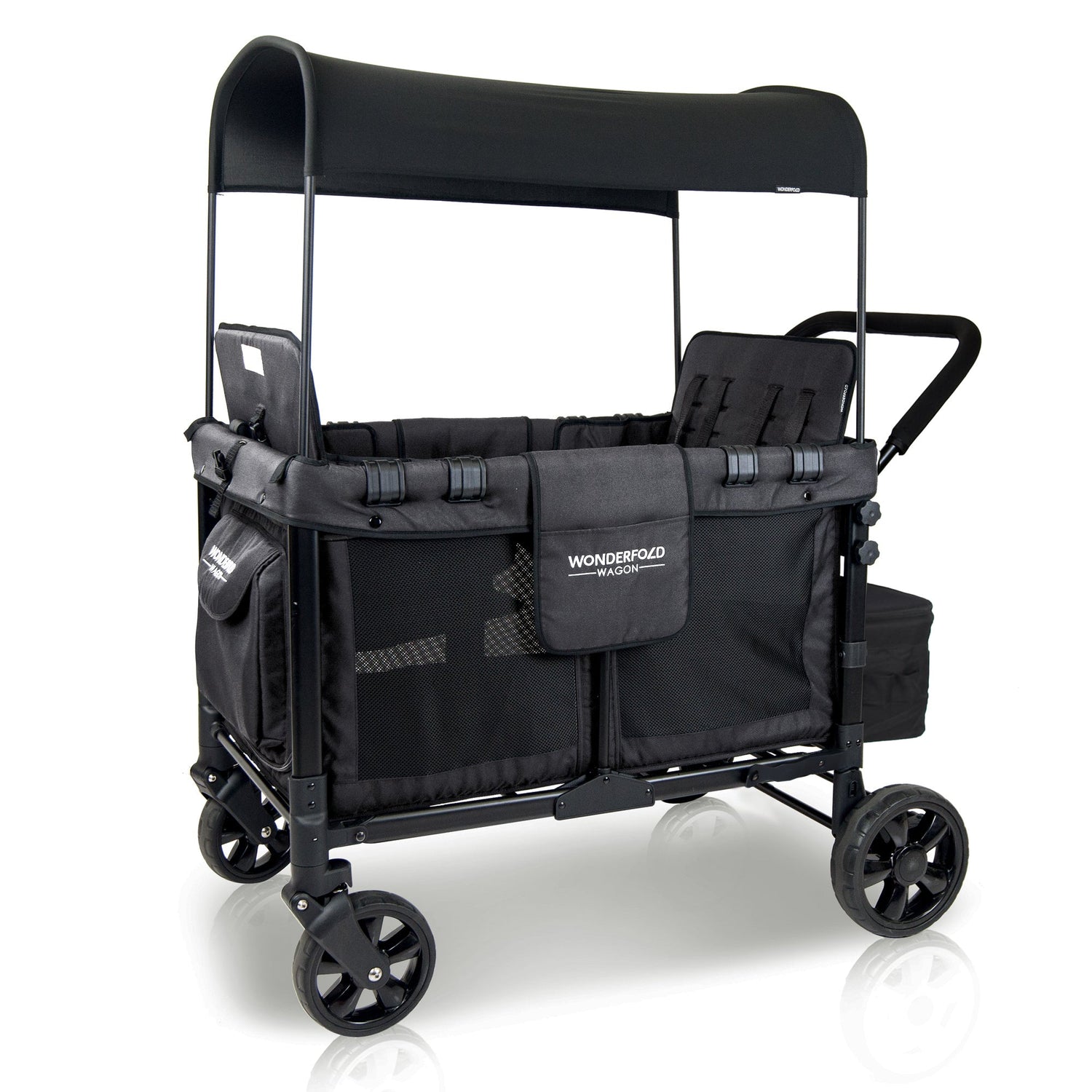 W4 Original Quad Stroller Wagon (4 Seater) - Studio Image - Black