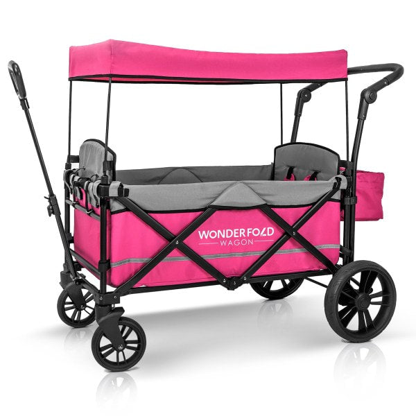 X2 Push + Pull Double Stroller Wagon (2 Seater) - Studio Image - Pink