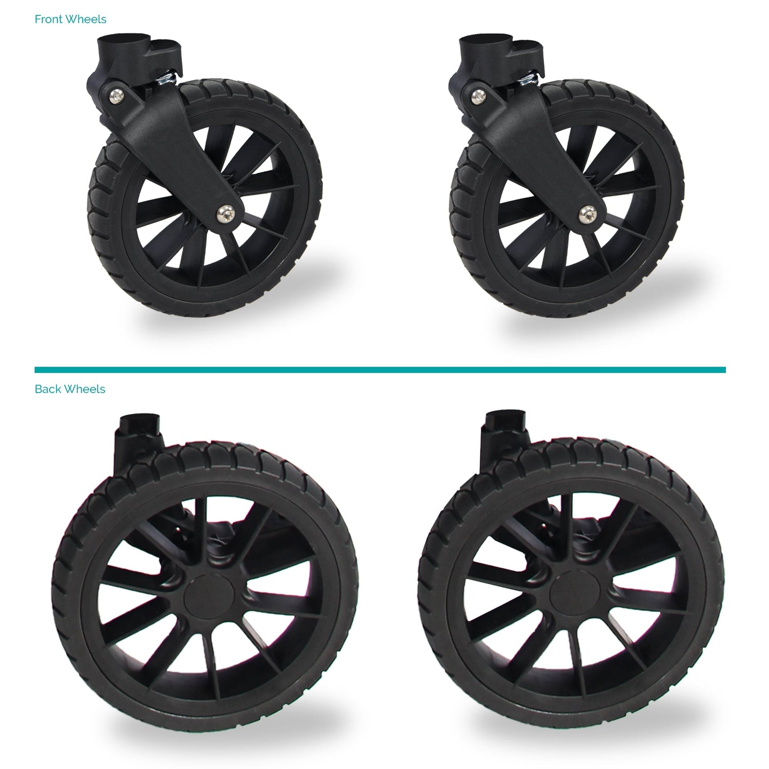 All Terrain XL Wheels with PU Tires Set for W4 Only