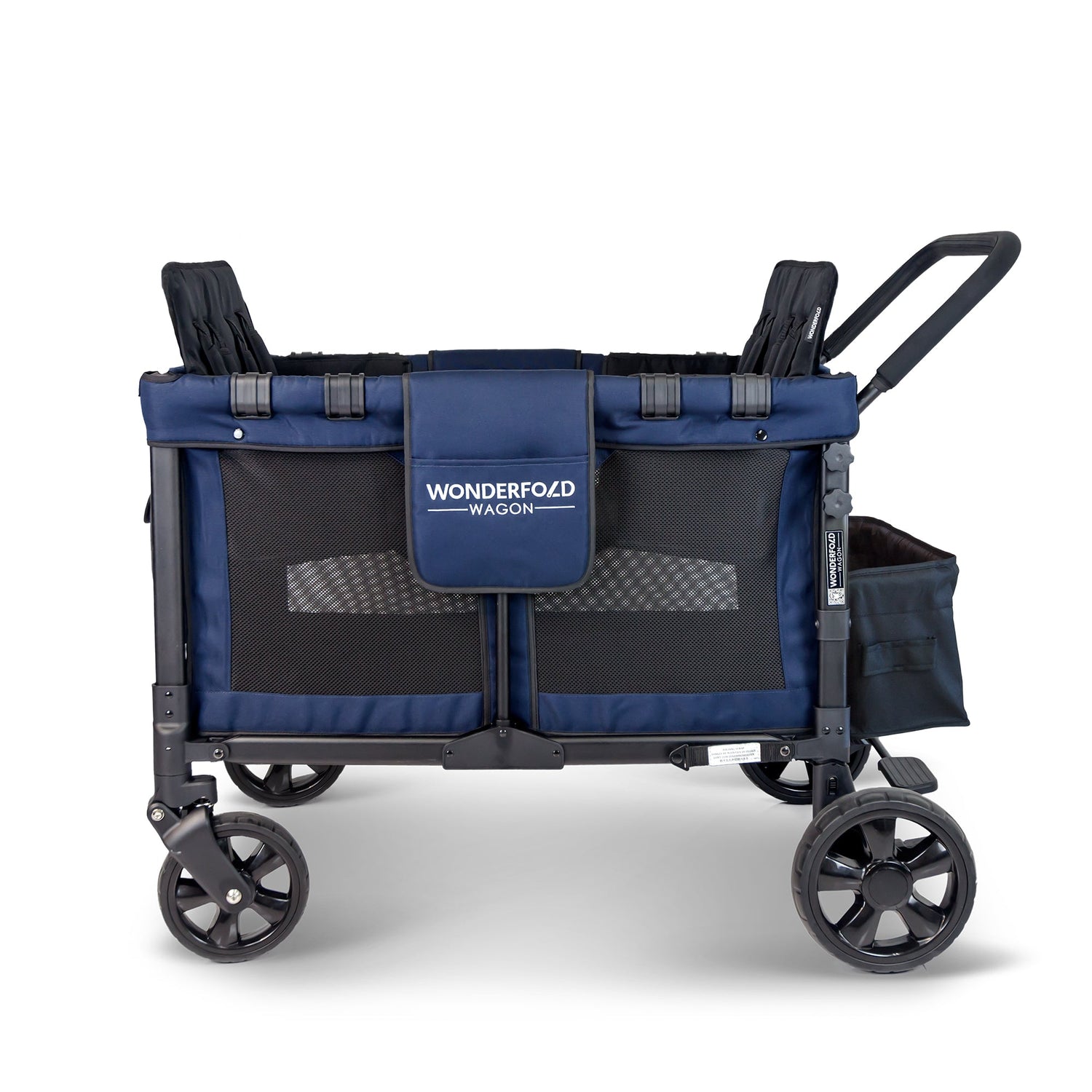 W4 Original Quad Stroller Wagon (4 Seater) - Studio Image - Navy - Side